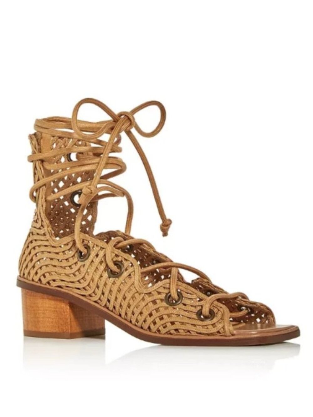 Stella McCartney Faler Woven Gladiator Block Heel Sandals  Size 36 | 6 NIB! $995